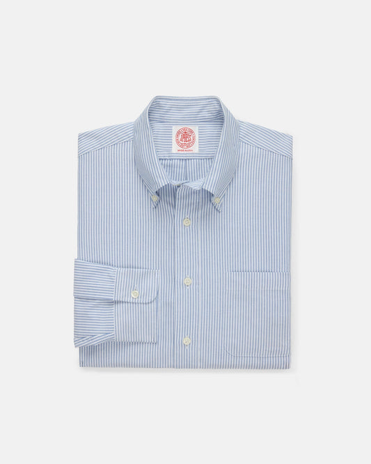 Made-in-USA Blue University Stripe Oxford Cloth Shirt - Classic Fit