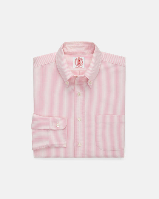 Made-in-USA Pink University Stripe Oxford Cloth Shirt  - Classic Fit