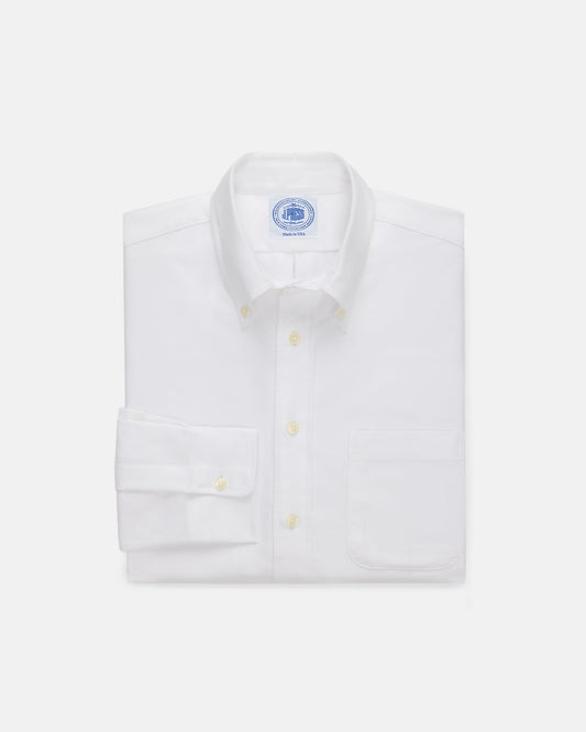 WHITE OXFORD BUTTON DOWN SHIRT - TRIM FIT