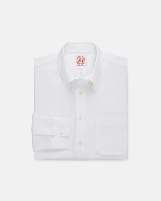 Made-in-USA White Oxford Cloth Button Down Shirt  - Classic Fit