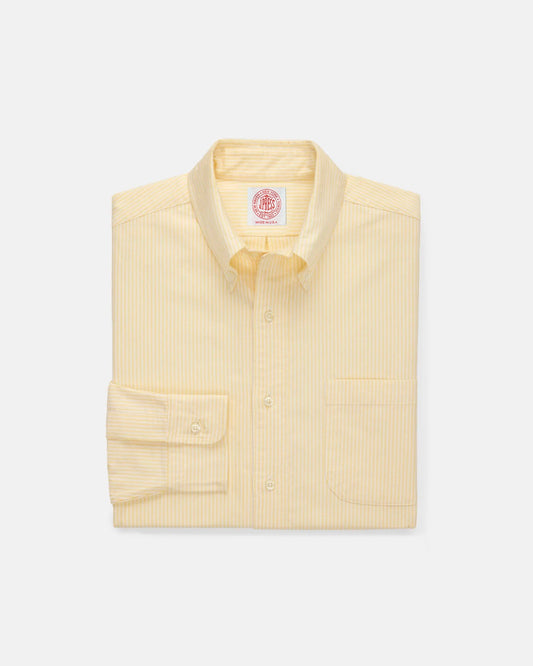Made-in-USA Yellow University Stripe Oxford Cloth Shirt - Classic Fit