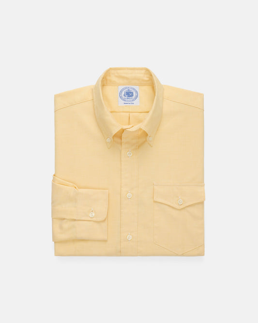 YELLOW OXFORD BUTTON DOWN SHIRT - FLAP POCKET