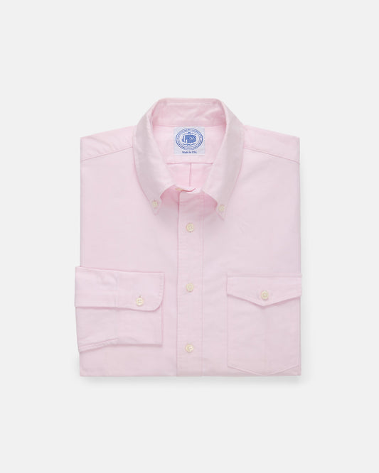 PINK OXFORD BUTTON DOWN SHIRT - FLAP POCKET - TRIM FIT
