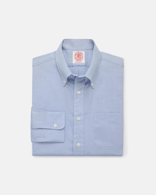 Made-in-USA Blue Pinpoint Oxford Button Down Shirt - Classic Fit