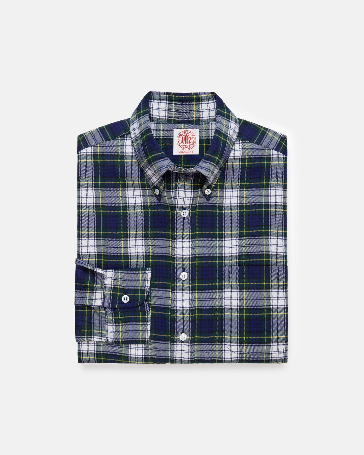 Made-in-USA Dress Gordon Tartan Flannel Sport Shirt - Classic Fit