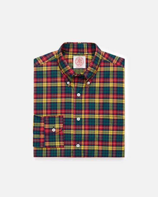 Made-in-USA Thomas Mason Buchanan Tartan Broadcloth Sport Shirt - Classic Fit