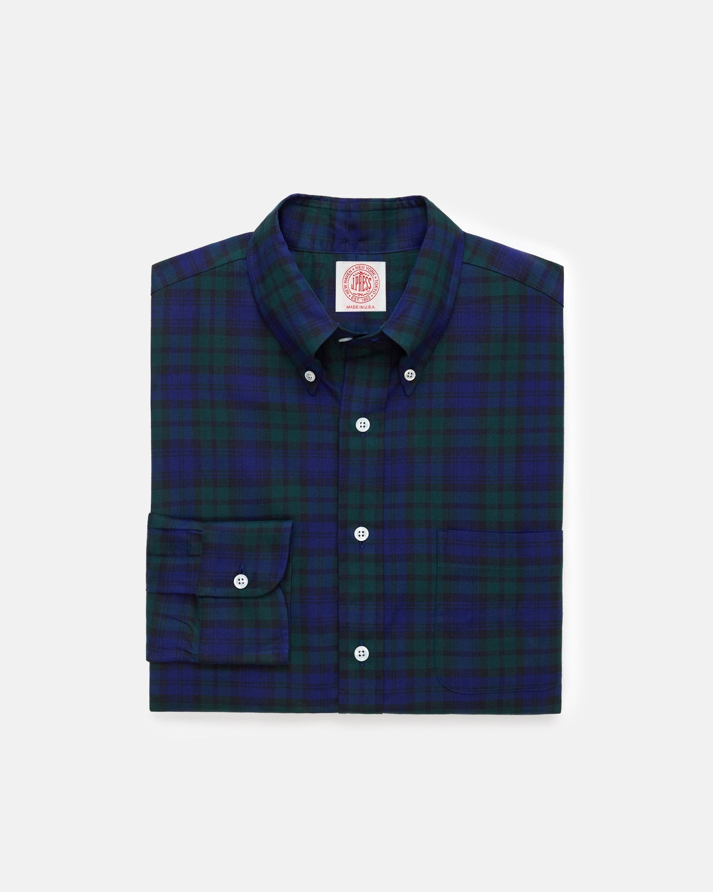 Made-in-USA Blackwatch Tartan Flannel Sport Shirt - Classic Fit