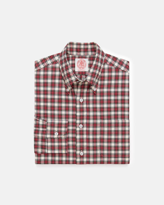 Made-in-USA Dress Stewart Tartan Flannel Sport Shirt - Classic Fit