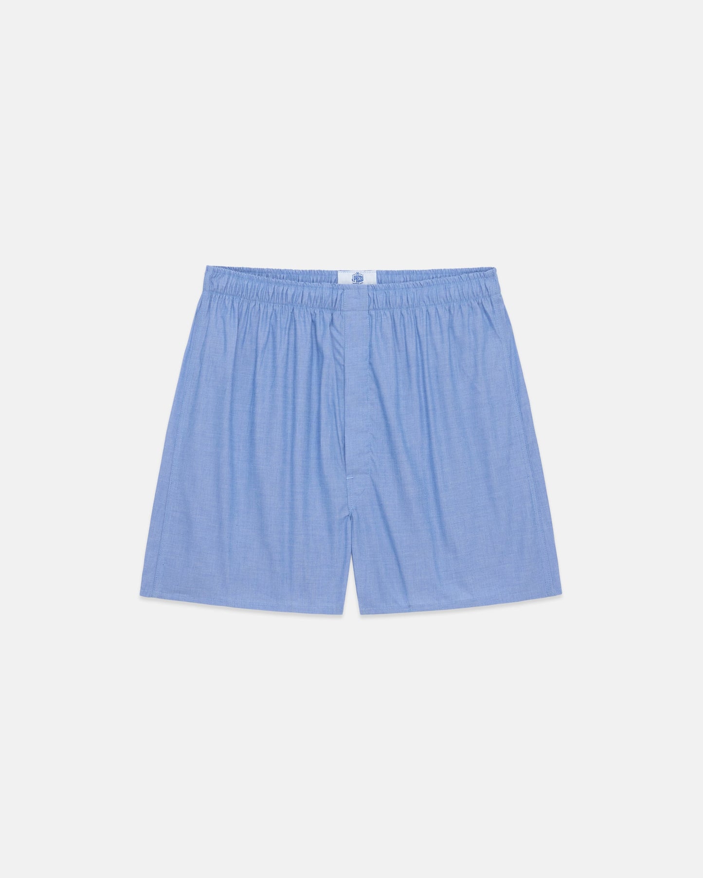 Made-in-USA Blue End-On-End Cotton Boxers