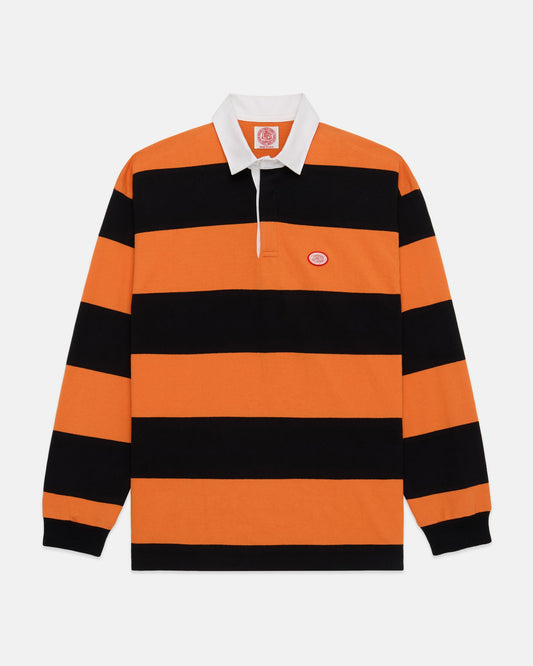 Made-in-USA Orange Guard Stripe J. Press Seal Cotton Rugby