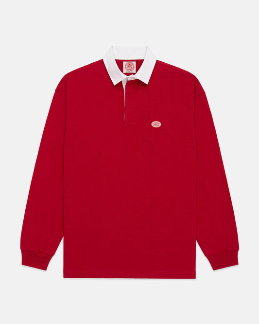 Made-in-USA Solid Red J. Press Seal Rugby Shirt