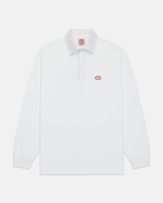 Made-in-USA Solid White J. Press Seal Rugby Shirt