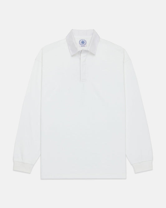 Made-in-USA Solid White Cotton Rugby