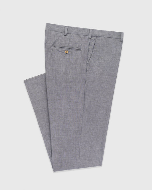 NAVY COTTON CHAMBRAY PANT