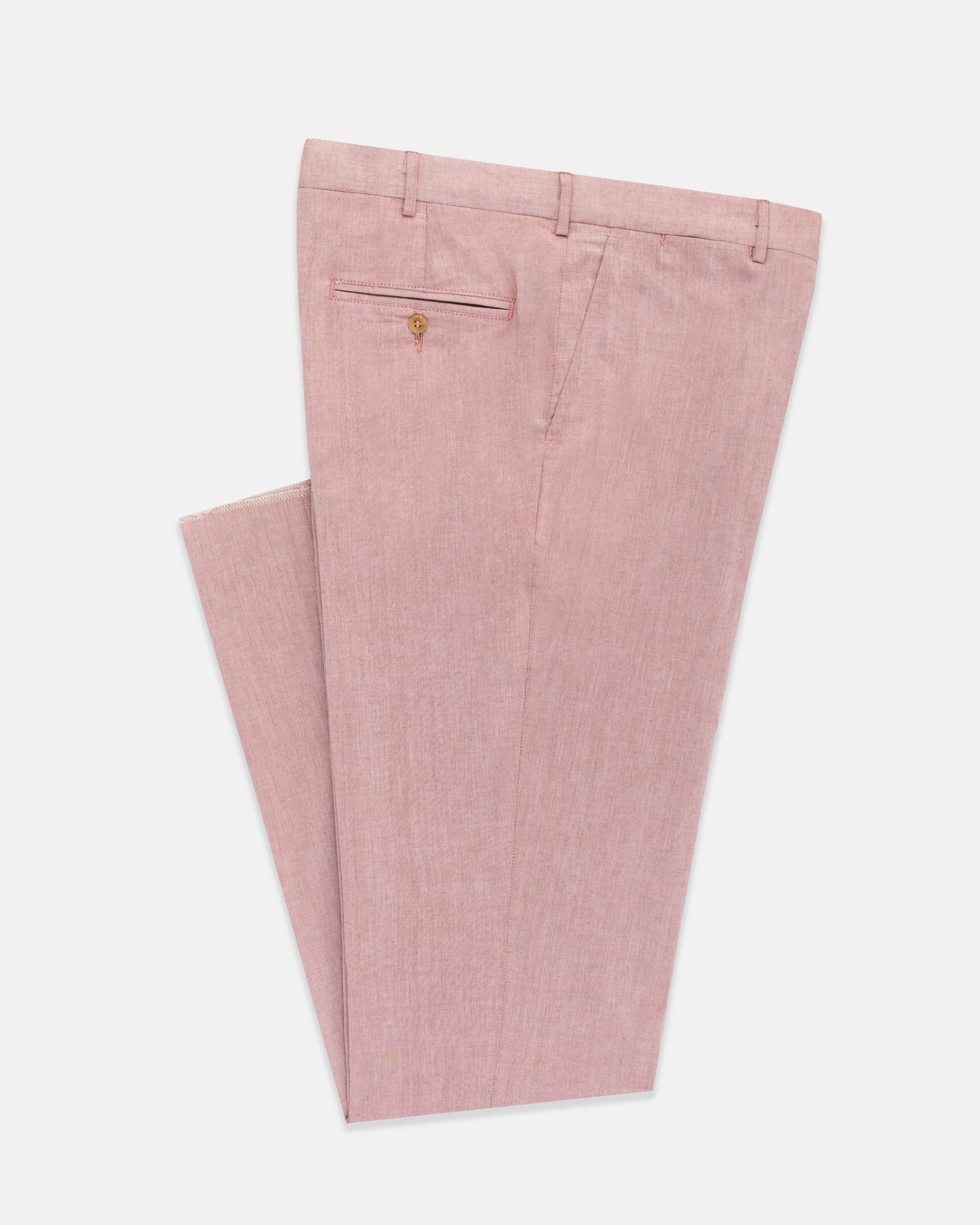 RED COTTON CHAMBRAY PANT