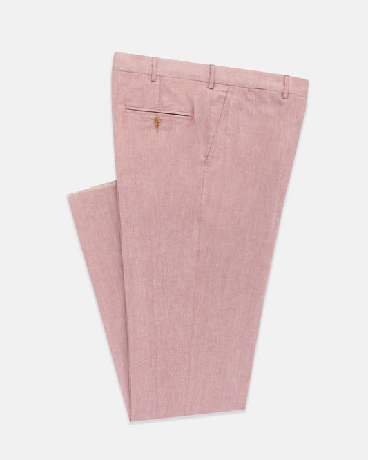 RED COTTON CHAMBRAY PANT