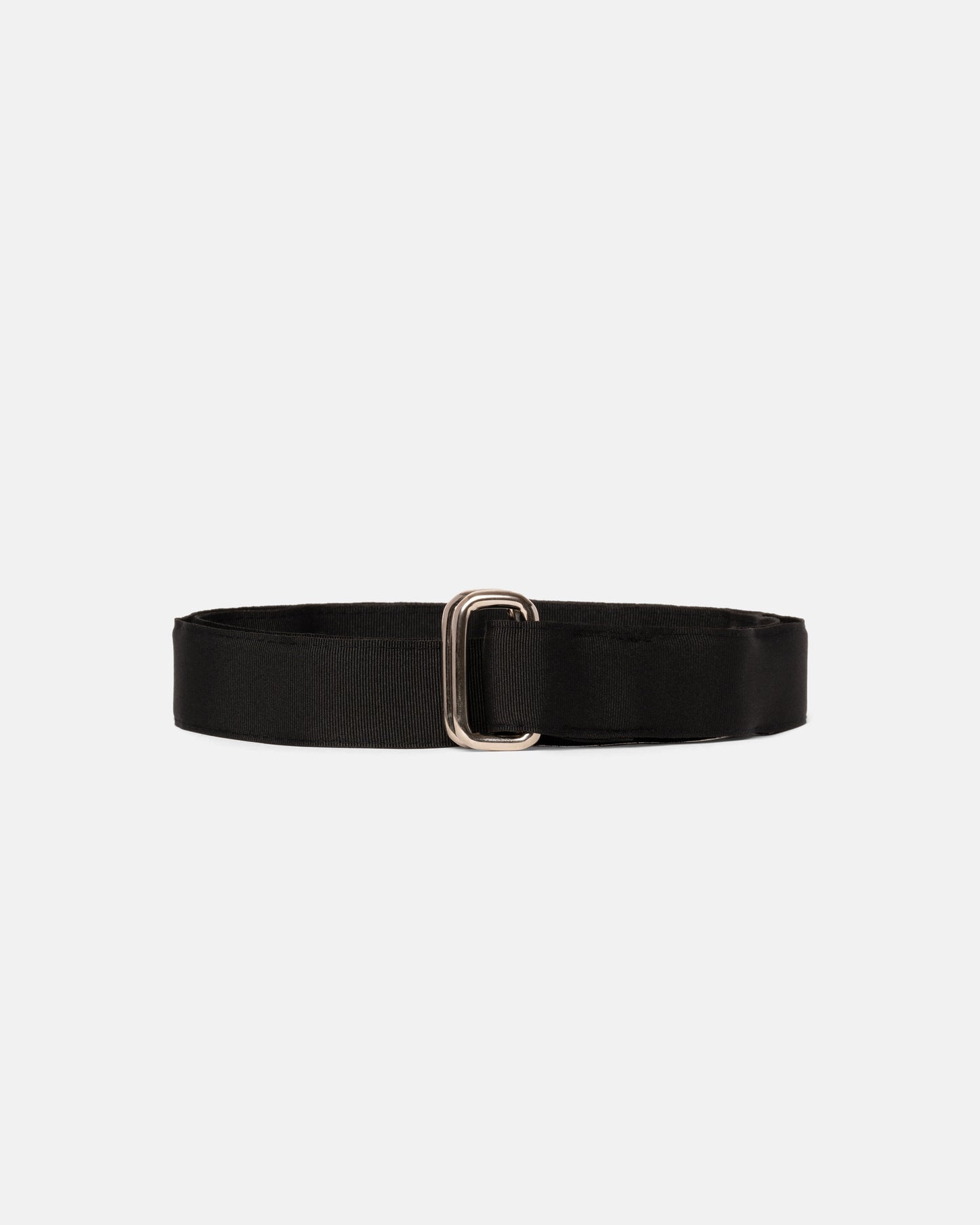 Made-in-USA Solid Black Grosgrain Ribbon Belt