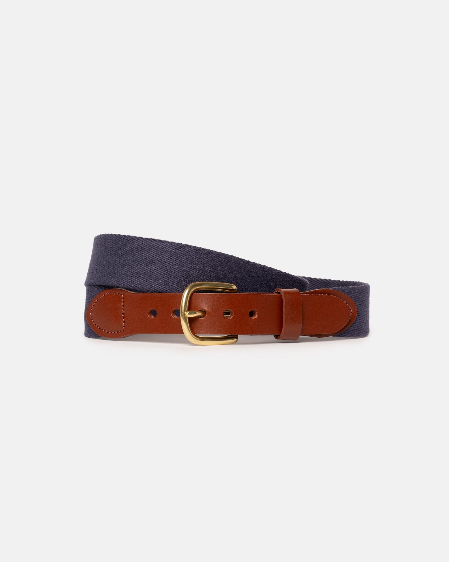 Made-in-USA Solid Navy Belgian Stretch Surcingle Belt