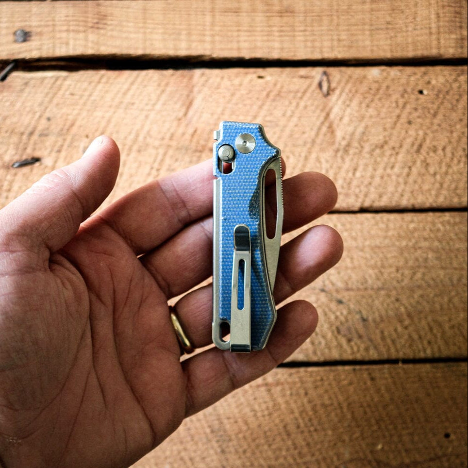 Denim Micarta Lock Knife