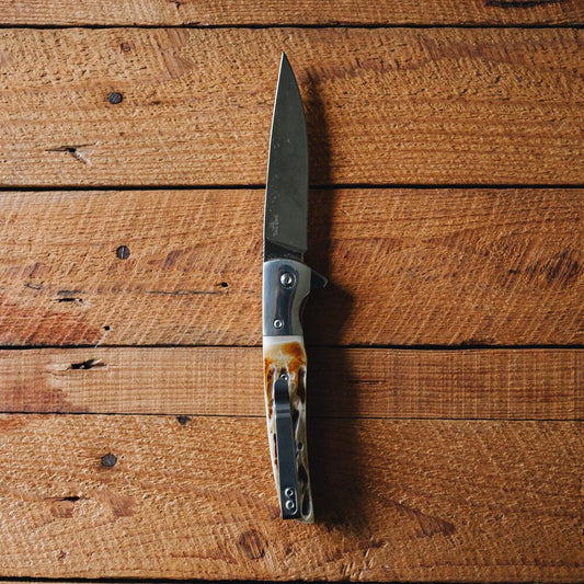 Rancher Linerlock Knife - Stag Bone