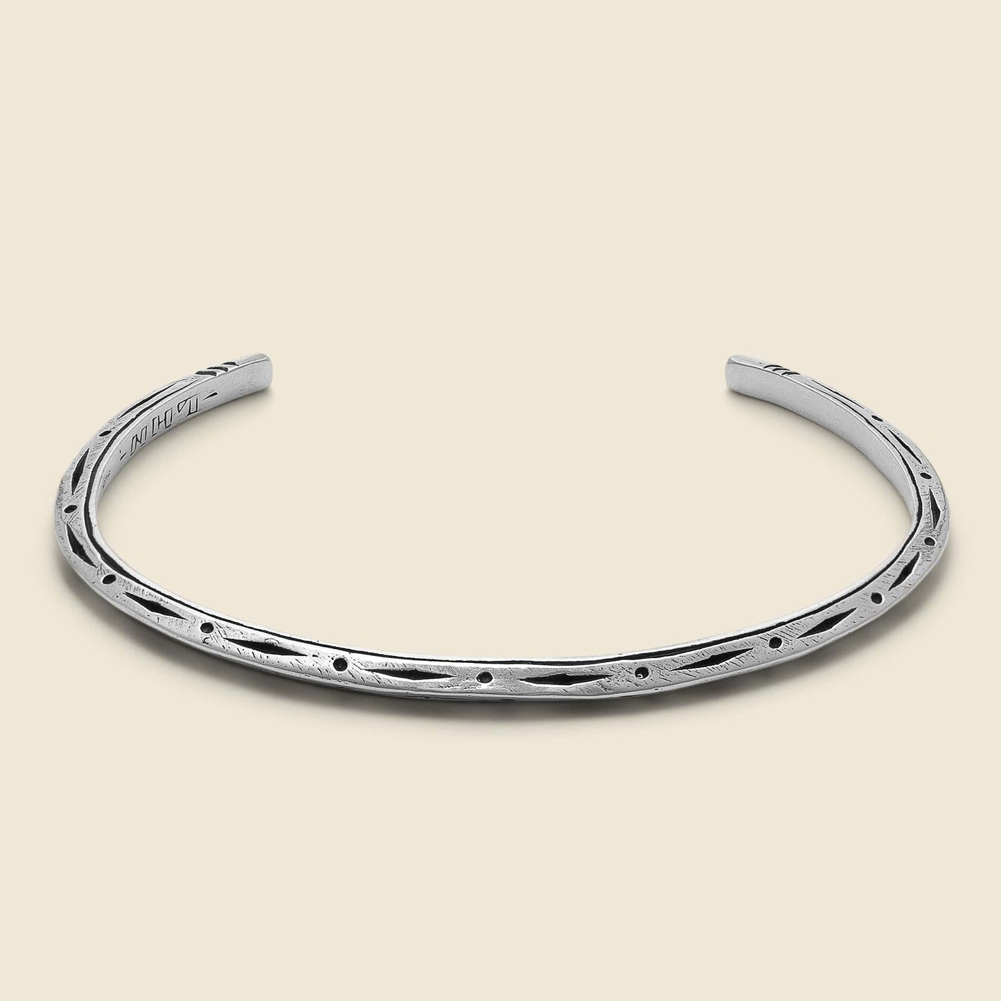 Tosca Diamond Stamp Cuff - Sterling Silver