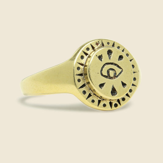 All Seeing Eye Ring - Brass