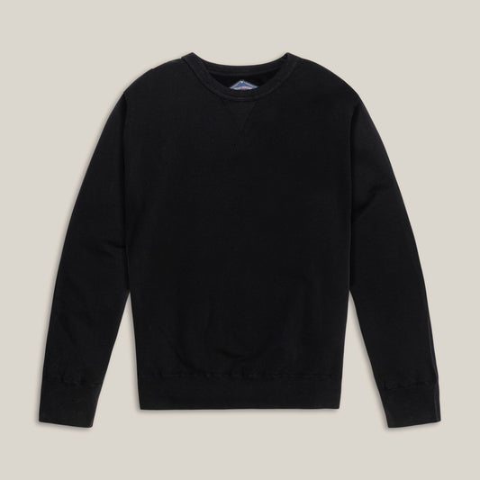 Classic Fit Long Sleeve Crew Sweatshirt – Black