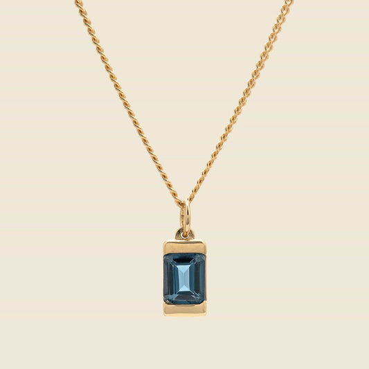 Valor Pendant - Gold Vermeil/Blue Topaz