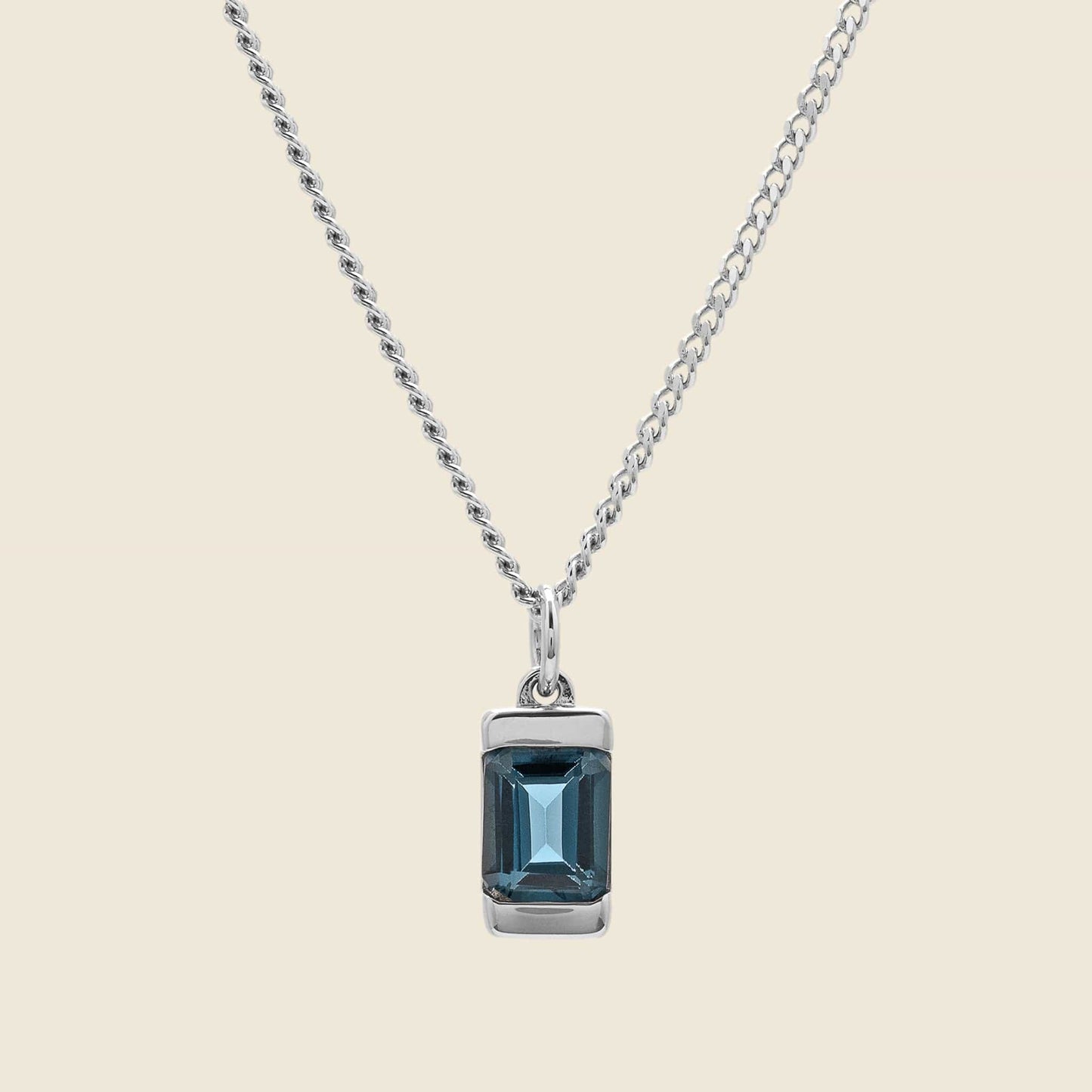 Valor Pendant - Sterling Silver/Blue Topaz