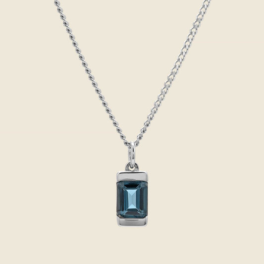 Valor Pendant - Sterling Silver/Blue Topaz