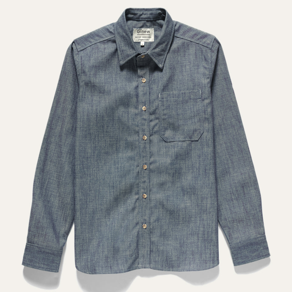Mohican Crew Shirt Dark Chambray