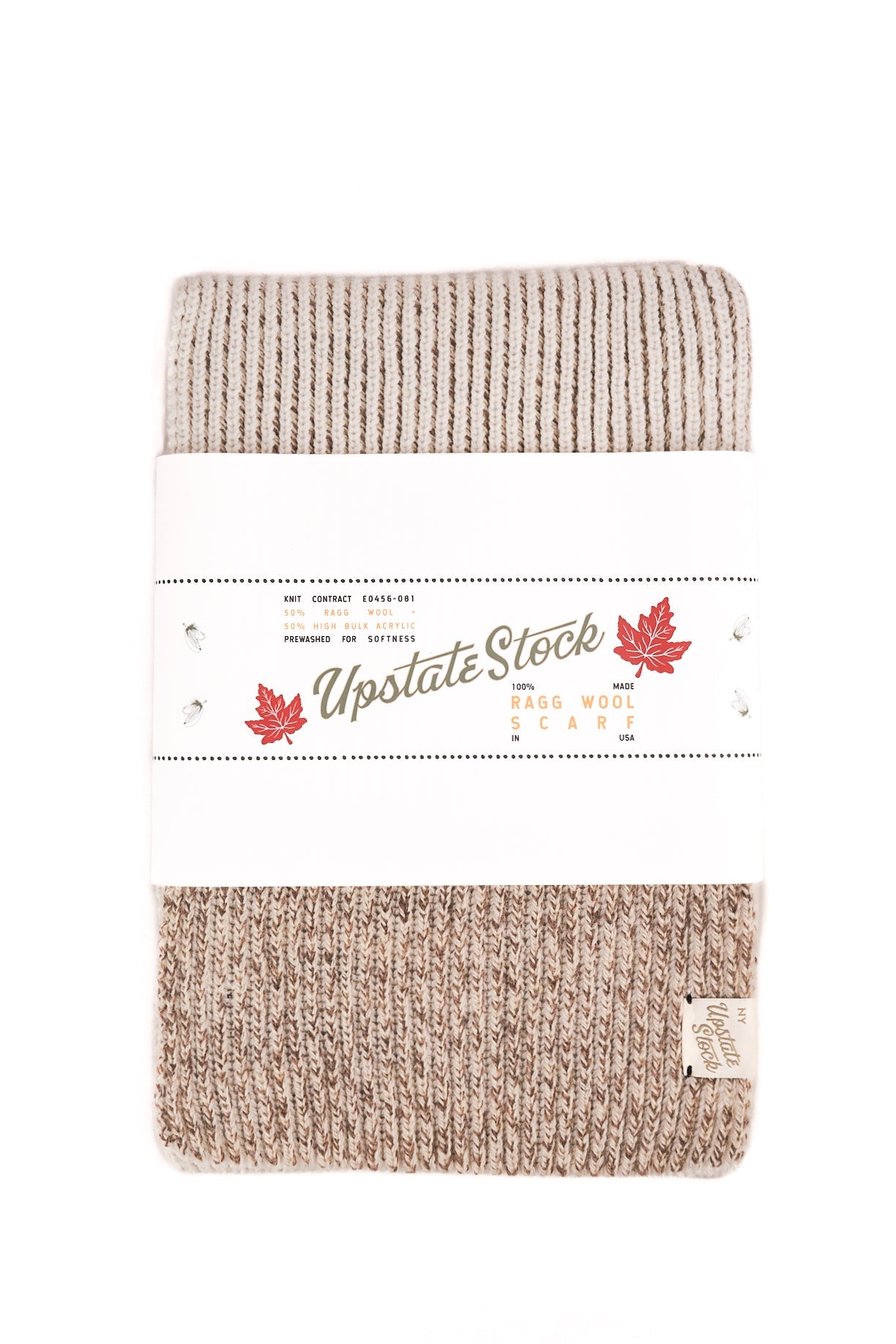 Oatmeal Melange Ragg Wool Scarf