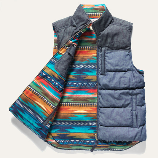 Reversible Thunderbird Denim + Fleece Vest
