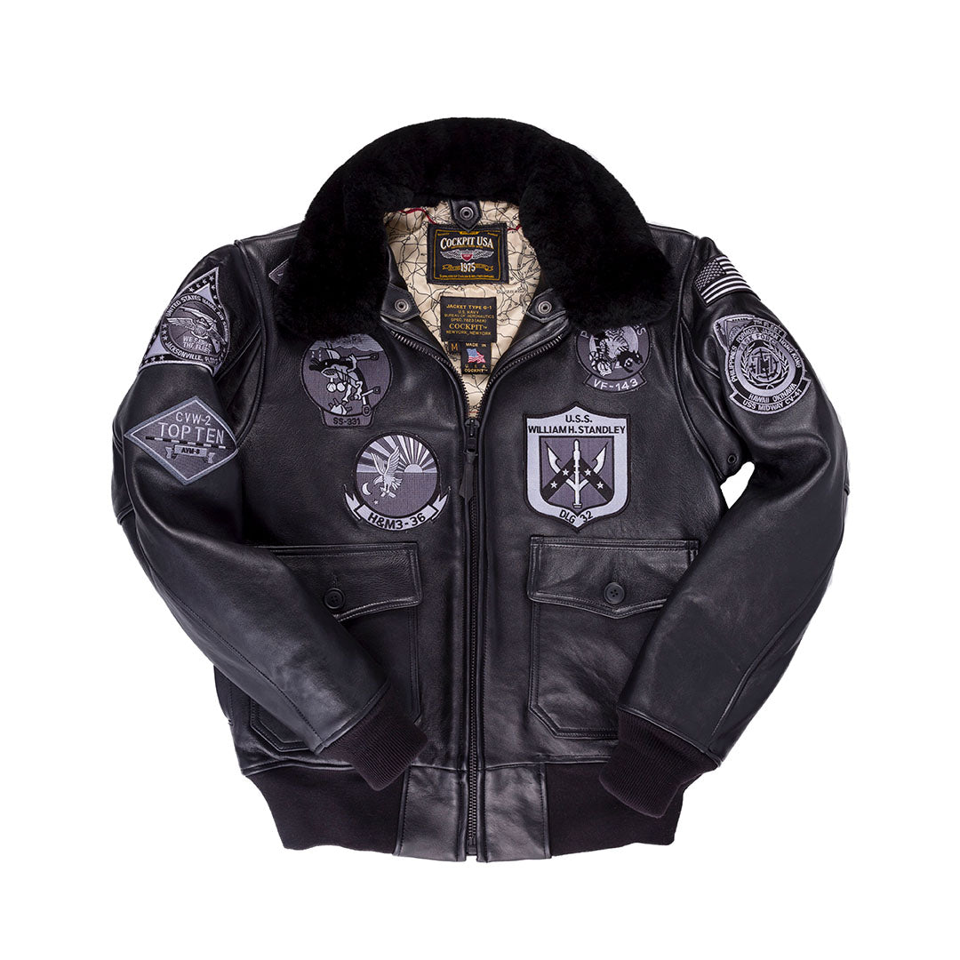 Bogard by Mike B x Cockpit USA Stealth Top Gun Bomber Jacket Z21W106