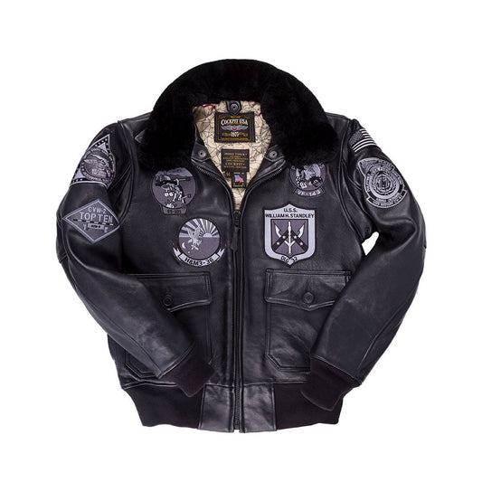 Bogard by Mike B x Cockpit USA Stealth Top Gun Bomber Jacket Z21W106