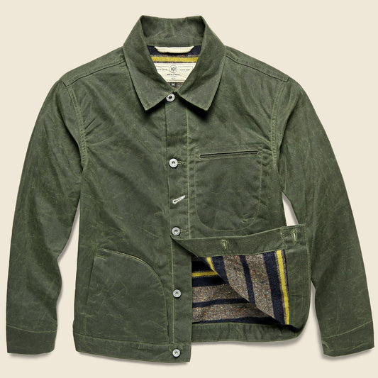 Supply Jacket - Blanket Lined Waxed Olive Ridgeline