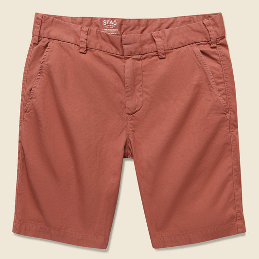 Twill Bermuda Short - Rhubarb