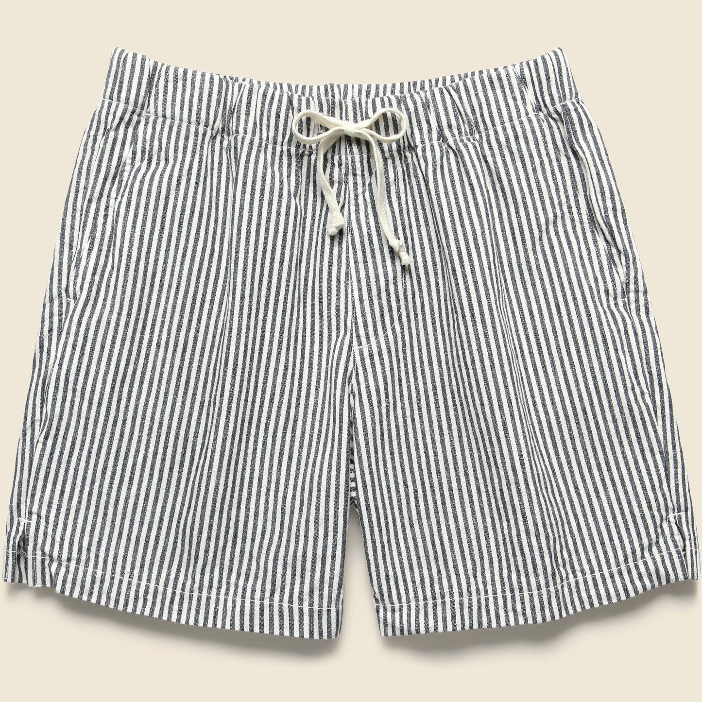 Hemp Stripe Easy Short - Natural/Blue