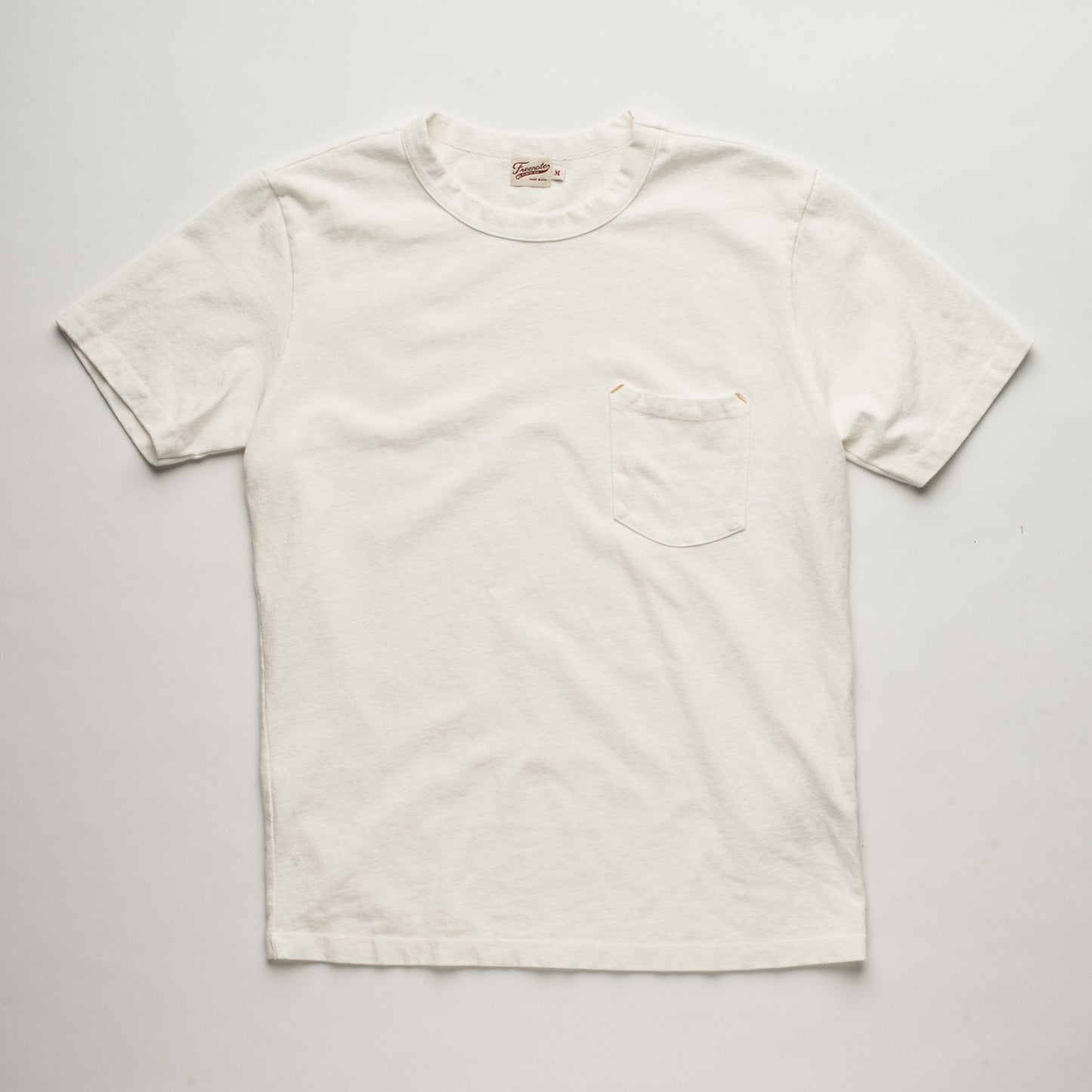 9 oz Pocket Tee | White | Freenote Cloth