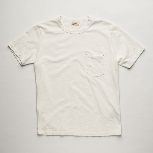 9 oz Pocket Tee | White | Freenote Cloth