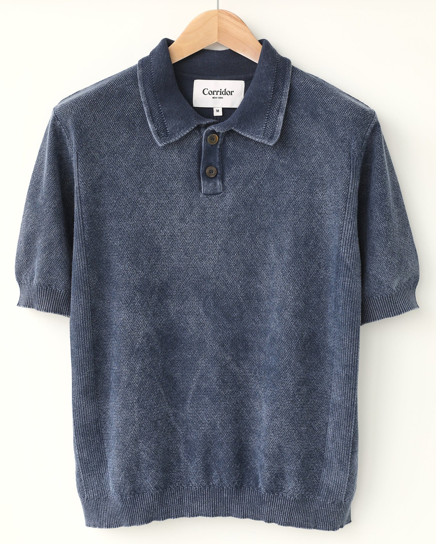 Rice Stitch Polo - Midnight