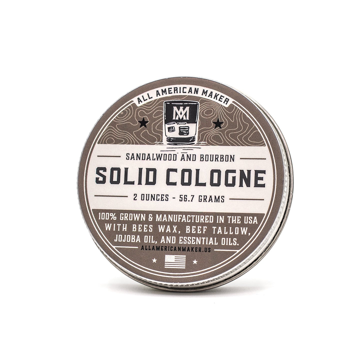 Sandalwood & Bourbon Solid Cologne