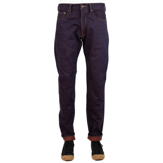 Spikes X117 Taper Leg 17.5 Oz Indigo Warp Maroon Weft Selvedge