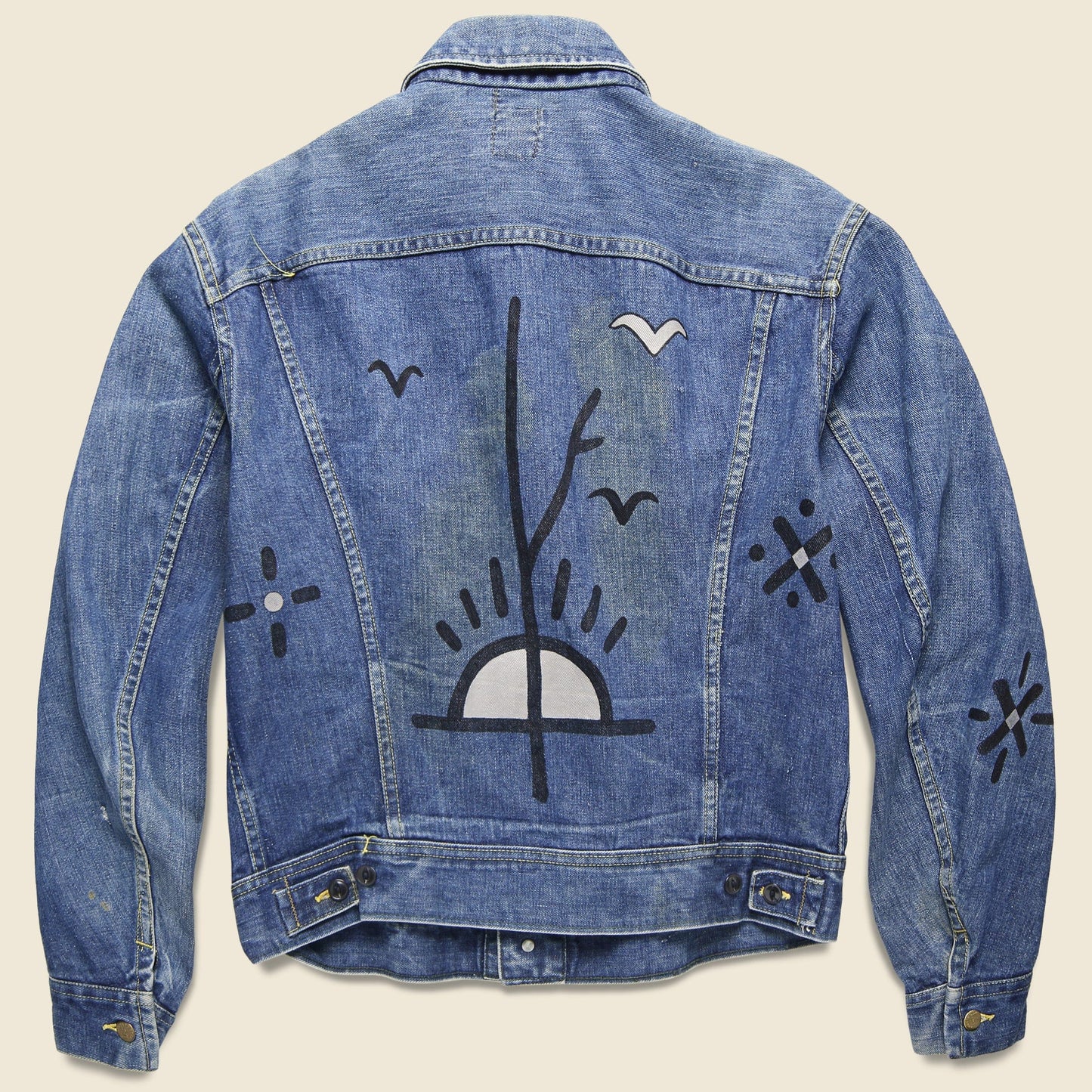 Vintage Lee Rider Jacket - Birds Sunrise