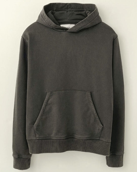 French Terry Hoodie - Washed Black