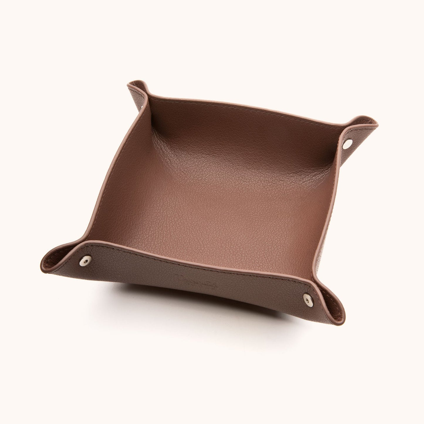 Recycled Leather Valet Tray - Cognac