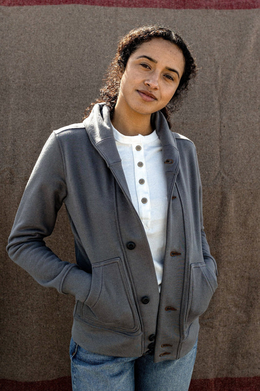 Bodega Cardigan French Terry Shawl Collar Cardigan