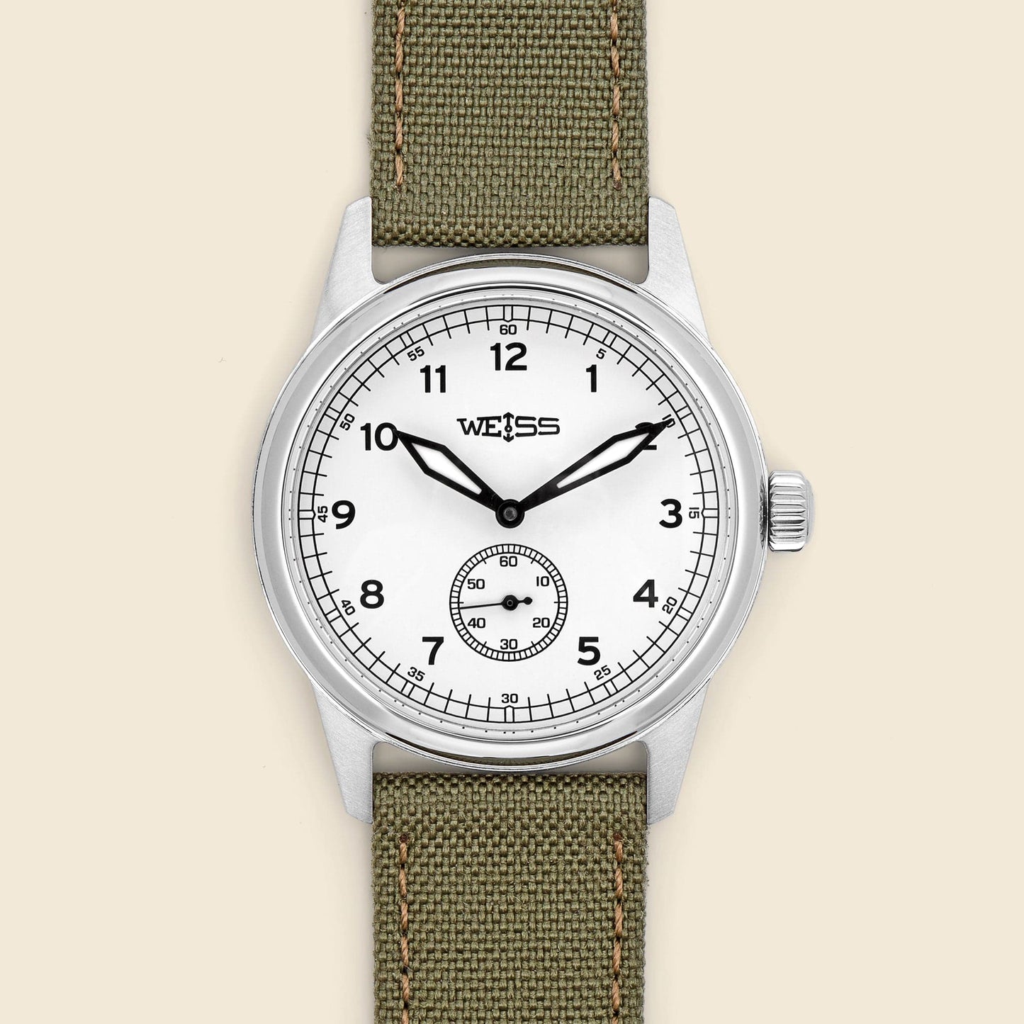 Standard Issue Field Watch 38mm - White/Olive