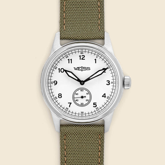 Standard Issue Field Watch 38mm - White/Olive