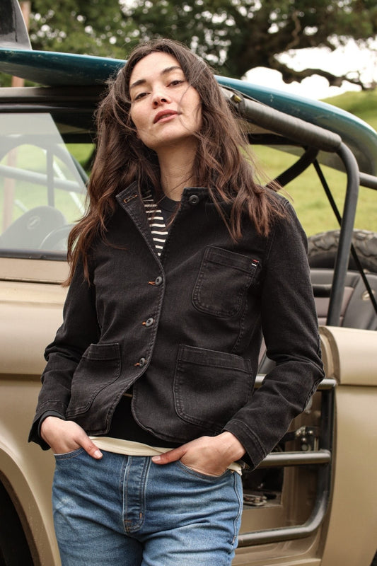 Scout Blazer | Stretch Cotton Denim Chore Blazer